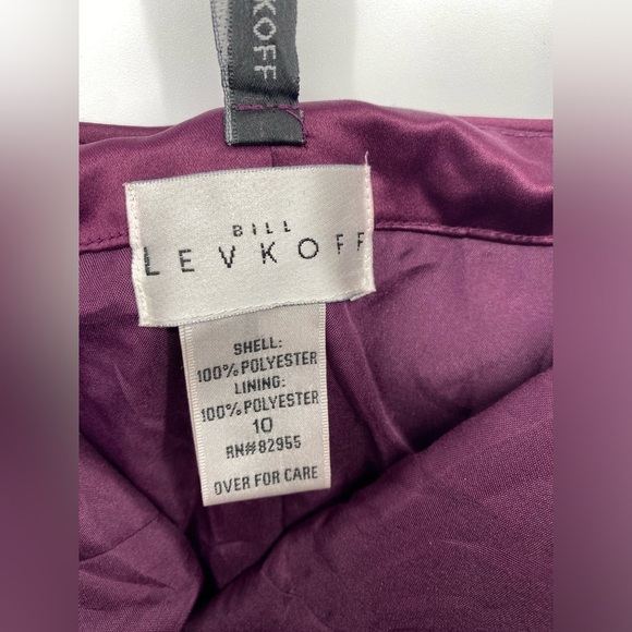 Bill Levkoff Egg Plant Purple Mini Dress Size 10 - Picture 2 of 8